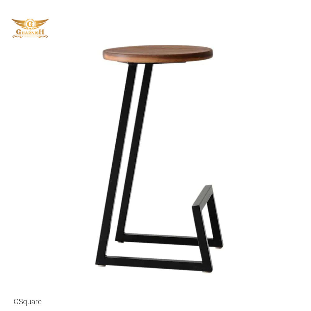 Square discount metal stool