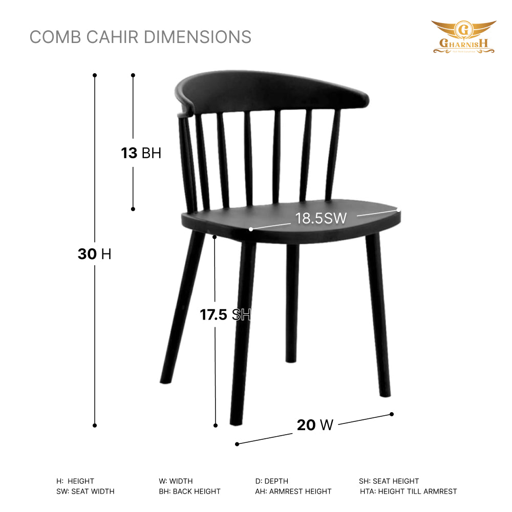 Comb Pvc Chair Black