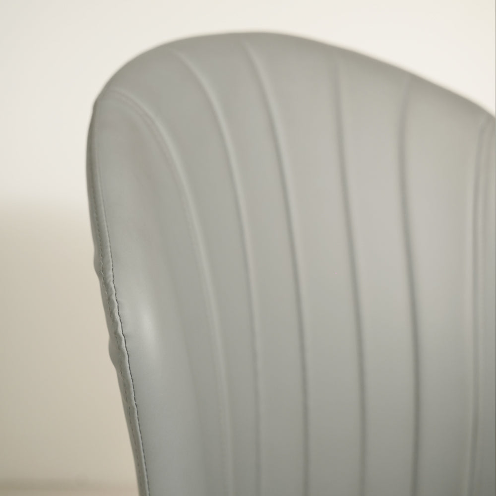 Hertly Stripe Leather Restaurant Chair