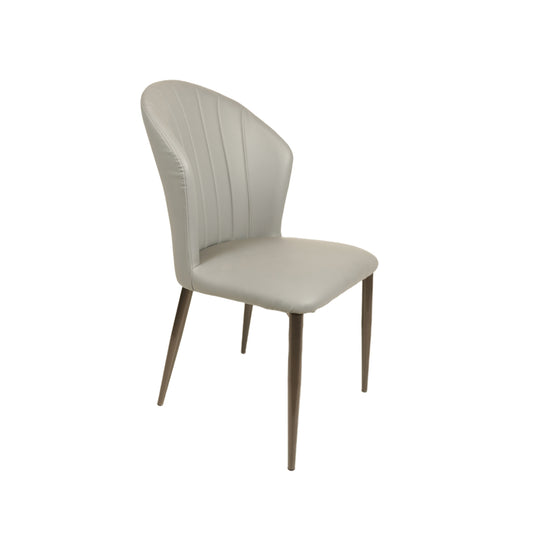 Hertly Stripe Leather Restaurant Chair