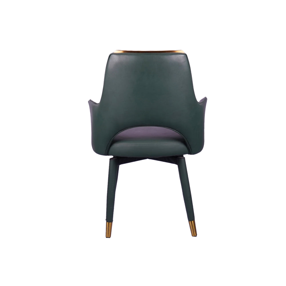 Holo Green Revolving Restaurant Dining Chair