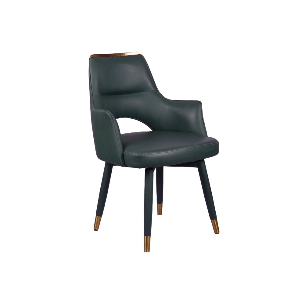 Holo Green Revolving Restaurant Dining Chair