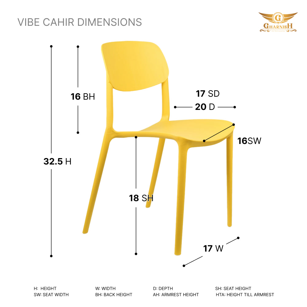 Vibe Yellow Cafe Chair