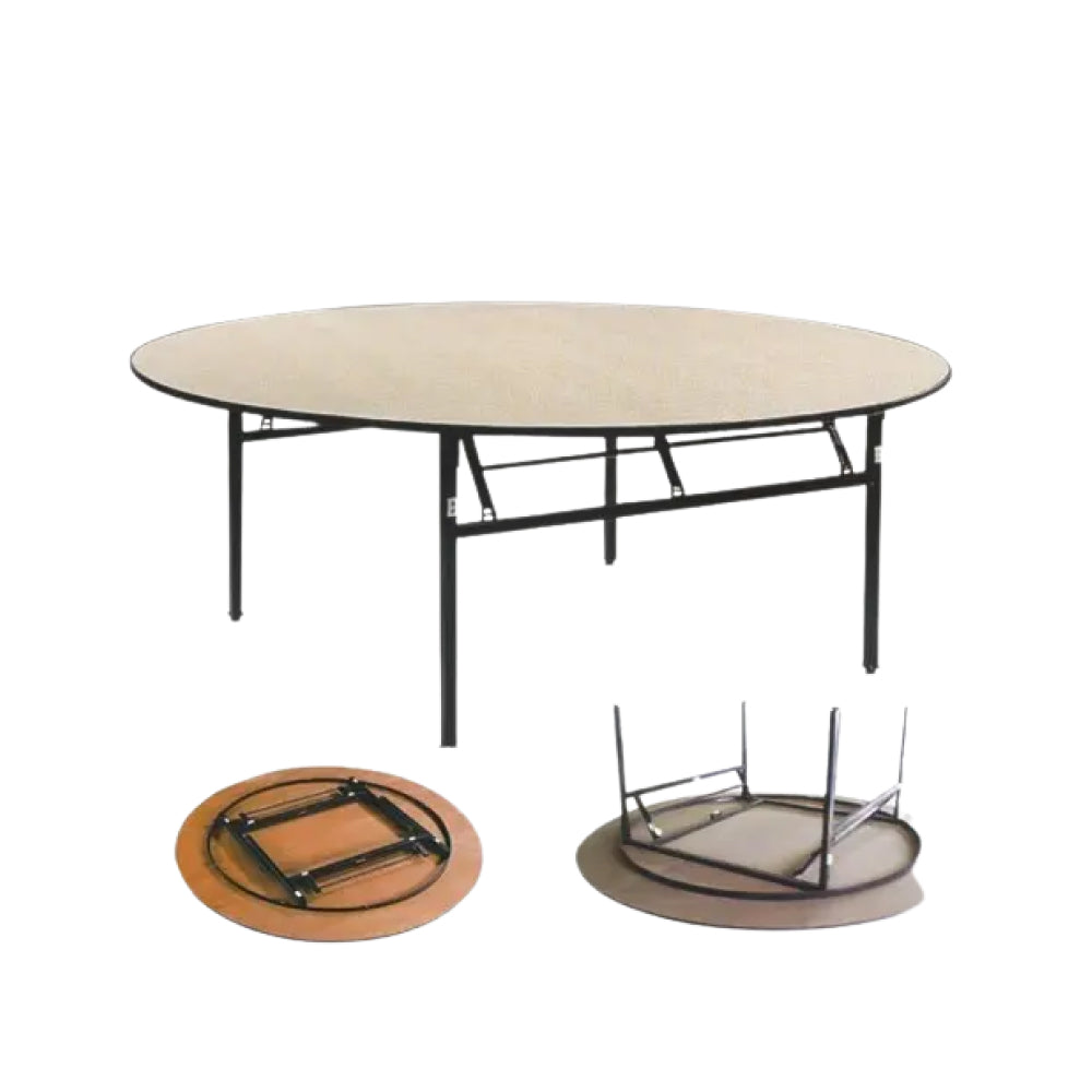 Wooden top 4ft dia Banquet Table