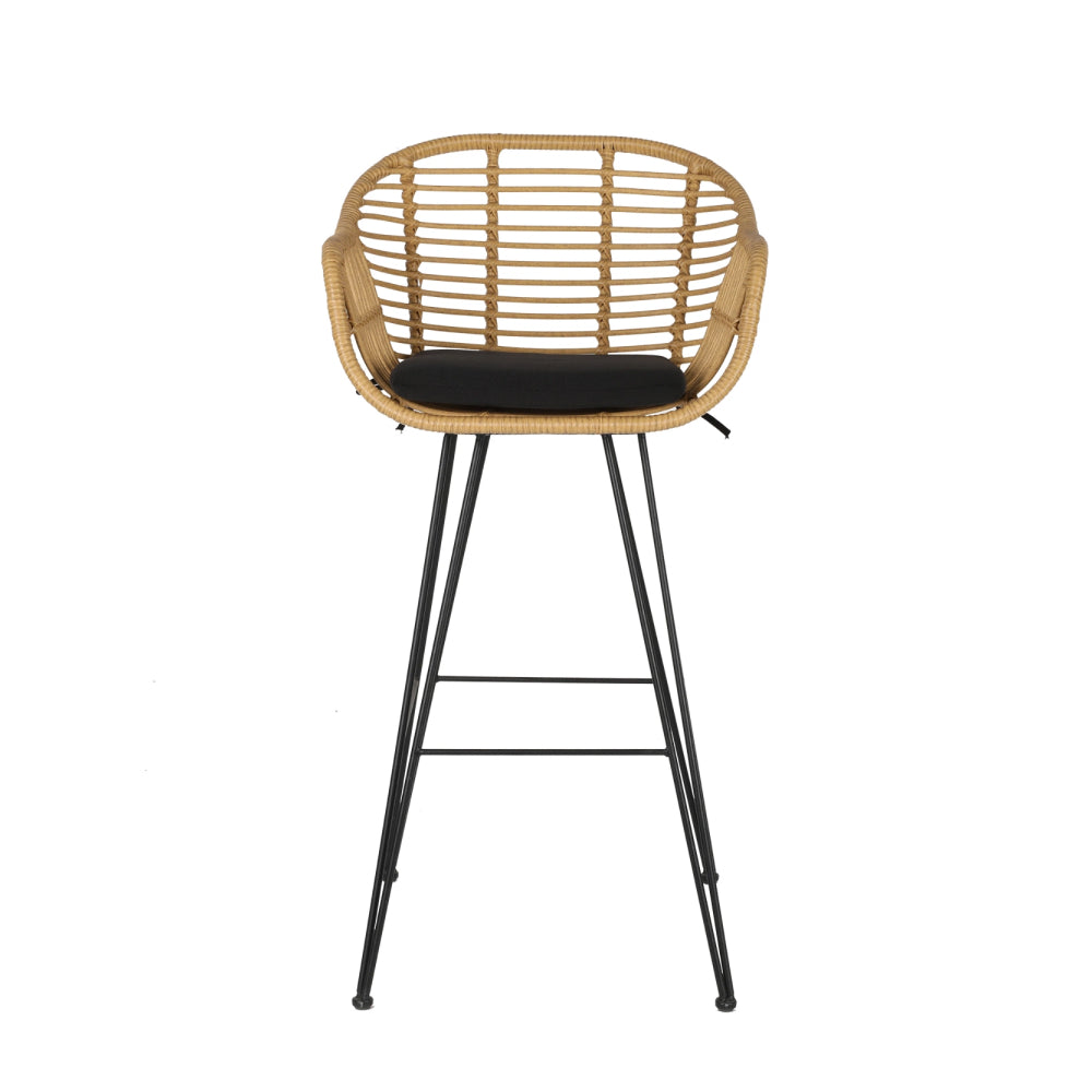 Canva Outdoor Pvc Cane Bar Stool