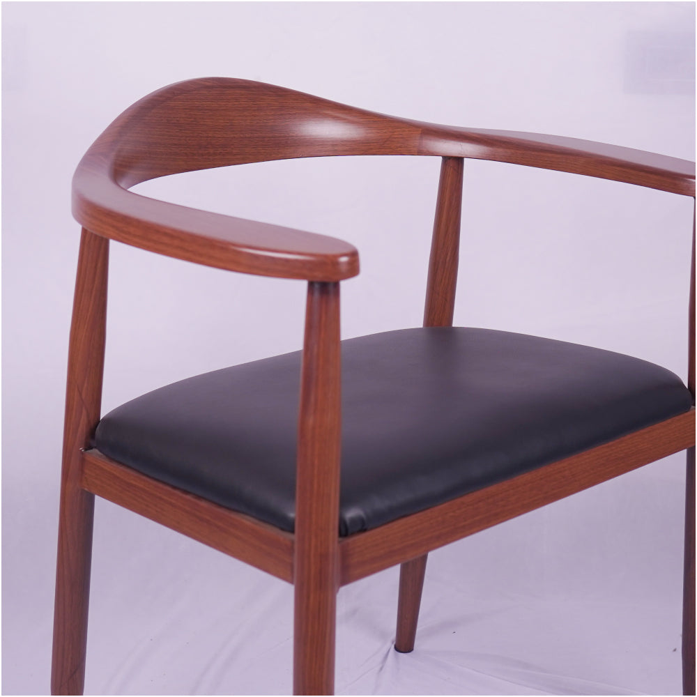 Primer Metal Wooden Finish Restaurant Chair