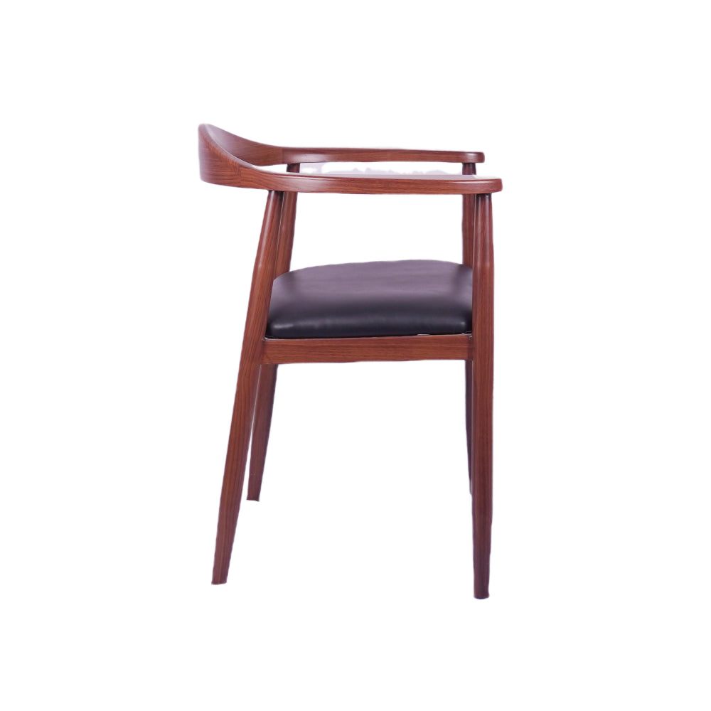 Primer Metal Wooden Finish Restaurant Chair