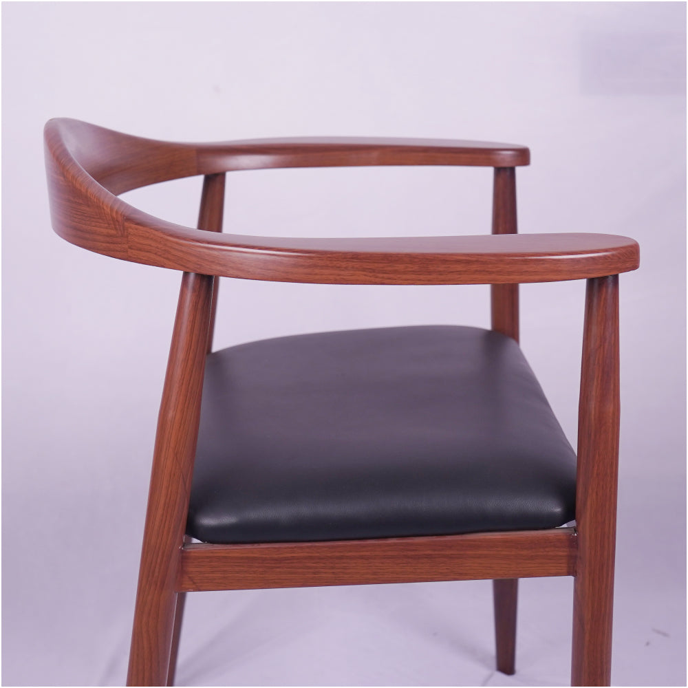 Primer Metal Wooden Finish Restaurant Chair