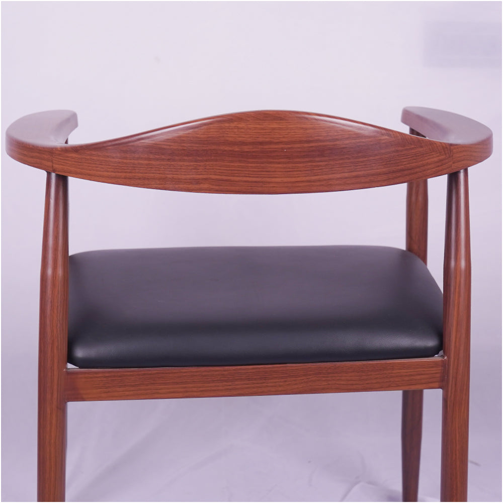 Primer Metal Wooden Finish Restaurant Chair