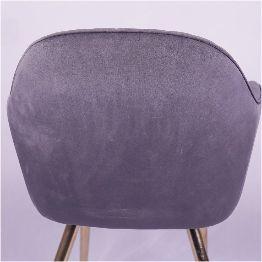 Stripe Grey Restaurant Chair With Arm rest