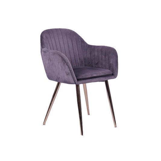 Stripe Grey Restaurant Chair With Arm rest