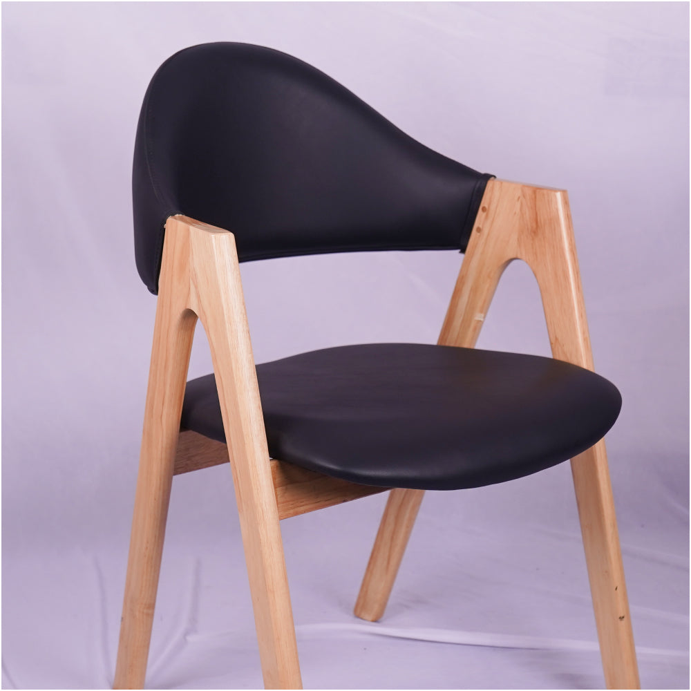 Vivid Black Restaurant Chair - Mid Size