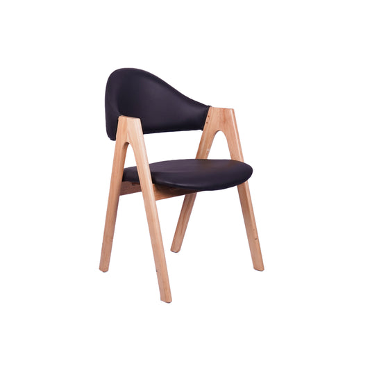Vivid Black Restaurant Chair - Mid Size
